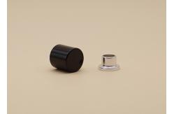 China 28mm Height Perfume Bottle Caps PP Plastic Inside For Aluminum Step Collar supplier