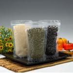 Walnut / Snack / Rice Plastic Pouch Packaging Tranaparent With Zipper for sale