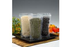 China Walnut / Snack / Rice Plastic Pouch Packaging Tranaparent With Zipper supplier