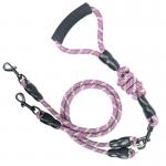 Pet leash durable 4 colors double dog leash for sale