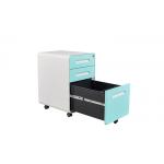 Round Edge Ergonomic 3 Drawer Mobile Pedestal Storage Cabinet
