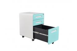 China Round Edge Ergonomic 3 Drawer Mobile Pedestal Storage Cabinet supplier