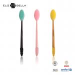 Waterproof Silicone Eyelash Brush Disposable Silicone Mascara Wands With PP Handle for sale