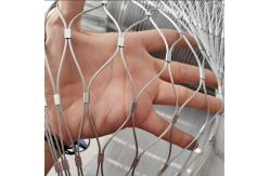 China 316L Plain Weave Knotless Stainless Steel Cable Rope Mesh With Ferrule Connection supplier