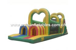 China Large Heart-Shaped Inflatable Obstacle Course Games For Kid Play supplier