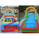 Customized Interactive Inflatable Obstacle Course Game With Inflated Pool for sale