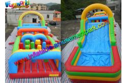 China Customized Interactive Inflatable Obstacle Course Game With Inflated Pool supplier