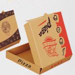 Custom Pizza Packaging Box Kraft Paper Pizza Takeaway Box 10 12 13 Inch Corrugated Thickened for sale