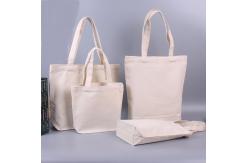 China Zip Up Reusable Shopping Bag Nature Heavy Duty Cotton Canvas Made supplier