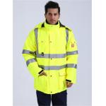 300D Oxford Hi Vis Trench Coat , 100% Polyester Class 3 Rain Jacket for sale