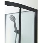 Stylish Shower Room And Black Frame With Tray And Roof For Modern