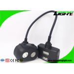 334lum OLED Screen LED Miners Cap Lamp Dual Beam USB Charging 10.4Ah