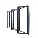 Aluminium Upvc Foldable Balcony Door Bay Window Bifold Doors Laminated Glass for sale