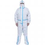 Sterile Non Woven Chemical Medical Protective Coverall With Shoe Cover for sale