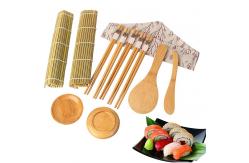 China 9PCS Disposable Bamboo Sushi Roll Set kit Rice Spreader For Starter supplier