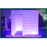 Portable Photo Booth 210d Oxford Cloth Waterproof Inflatable Photo Booth Tent Purple Led Light for sale