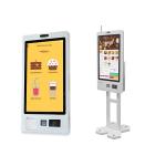 Fast food self service touch screen wall mount bill payment machine 32 inch self ordering payment kiosk for sale