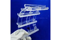 China Custom Silicon Wafer Cleaning Rack Quartz Groove Boat High Temperature Resistant supplier