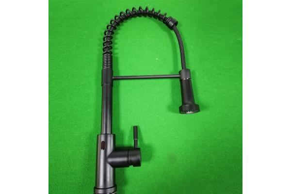 Wave Sensor Spring Coil Kitchen Faucet Single Hole 2 Mode Sprayer Taps