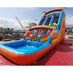 1000D Palm Tree Bouncy Castle Water Slide For Backyard Hotel for sale