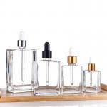 Glass Cosmetic Serum Essential Oil Dropper Bottle Eco Clear 10ml 2.3cm Dia for sale