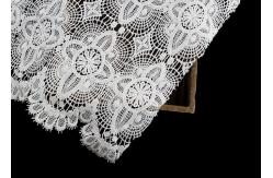 China Floral Schiffli Water Soluble Lace Fabric With Poly Milk Fiber SGS Approval supplier