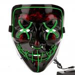 LED Luminous Halloween LED Face Mask Full Face Light Up For Adults for sale