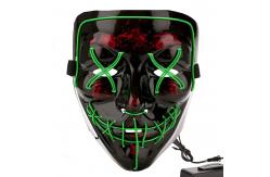 China LED Luminous Halloween LED Face Mask Full Face Light Up For Adults supplier