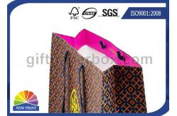 China Customized Matte Laminated Luxury Paper Tote Bag with Grosgrain Handle / Coated Paper supplier