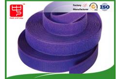China Purple Strong Hook And Loop Adhesive Tape Roll For Garments supplier