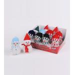 Christmas EVA LED Flashing Snowman 7 Color Holiday Party Tea Light Toy for sale