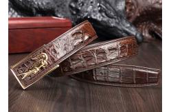 China Dongguan factory supply origin new alligator belt crocodile leather men's belts supplier