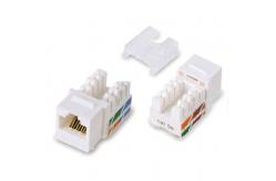 China UTP CAT6 Network Module RJ45 90 Degree Keystone Jack PC ABS Cover supplier