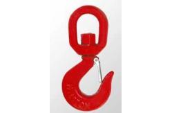 China Alloy Steel 3/4 Inch Forged Lifting Swivel Hooks Quenching supplier
