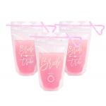 Party Sports Use16OZ drink Liquid Packaging Pouch With Straw Handle for sale