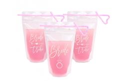 China Party Sports Use16OZ drink Liquid Packaging Pouch With Straw Handle supplier