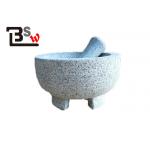 Grey 8 Solid Hand Stone Spice Grinder 3 Legs Moisture Proof Eco Friendly