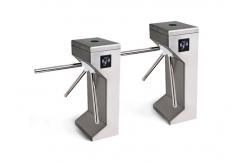 China Mechanical Drive Tripod Turnstile Gate SUS304 RFID LED Indicator Half Height supplier