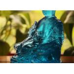 Oriental Traditional Liuli Sapphire Vivid Crystal Buddha for sale