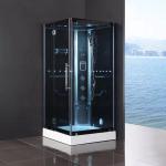 Tempered Glass Sliding Door Enclosed Steam Shower Cabins Aluminum Frame for sale