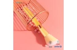 China Large Glitter Powder Makeup Brush Plastic Handle Flawless Coverage Powder Foundation Brush supplier