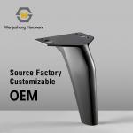 Slant Tapered Gunblack Metal Furniture Legs, Support Legs for Coffee Tables and Cabinets, Hardware Accessories for sale