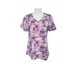95% Polyester 5% Spandex 4 Way Stretch Scrubs Top Stretch Printing for sale
