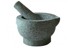China Professional Stone Mortar And Pestle With Special Design Pouring Lip supplier