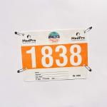 Rectangular Tyvek Race Bib Numbers Screen Printed Durable
