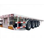 CIMC high quality steel triple sturdy axle 40ft long lasting performance with a range of tire options flatbed semi trailer for sale