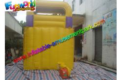 China Custom Yellow Kids Outdoor Inflatable Water Slides Combo With Pool supplier