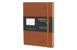 China Custom Brown Softcover Large Academic Planner With Monthly Tabs supplier