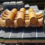 Smooth Surface 180*110mm Glazed Ceramic Roof Tiles For Traditional Chinese House for sale