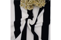 China Smooth Striped Textured Fabric , Modal Hot Shell Black And White Stripe Fabric supplier